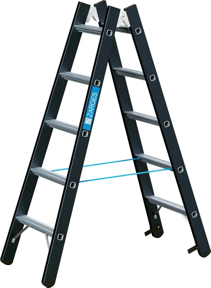Échelle double ZARGES, Megastep B 2 x 5 échelons hauteur de travail 2,75 m