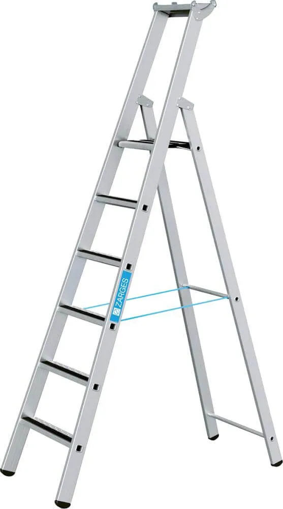 Échelle à marches ZARGES, R13step S 6 marches Hauteur de la plateforme 1,59 m Hauteur de travail 3,60 m