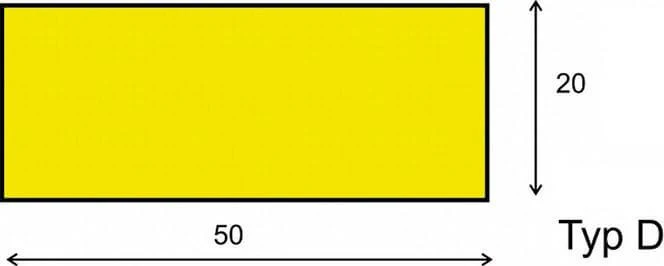 Protection de surface DANCOP, Type D, découpée jaune/noire autocollante Dancop