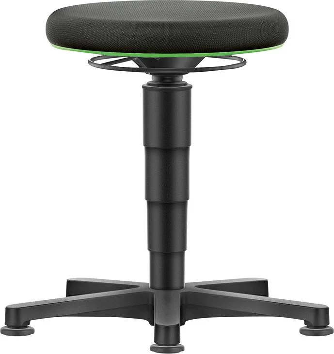 Tabouret pivotant BIMOS, assise en tissu, hauteur d'assise 450 - 650 mm avec patins