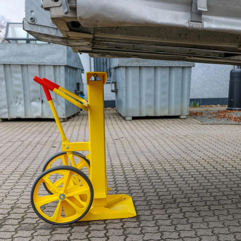 Support de chargement télescopique DANCOP avec pneus VG, hauteur réglable de 1025 à 1344 mm