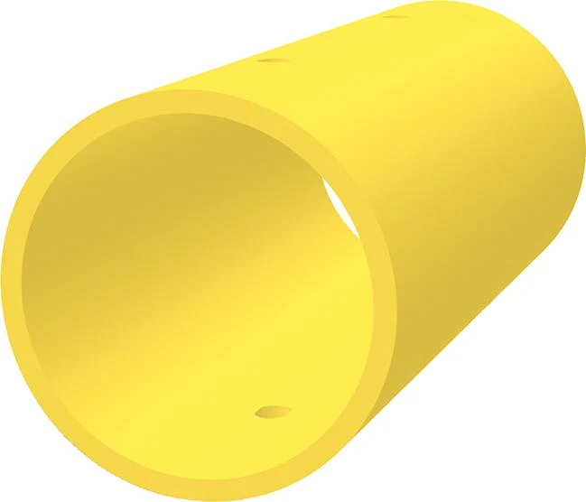 Rail rond DANCOP, B400-929 mm pour barrière Charlie D160 mm jaune, lot de 2