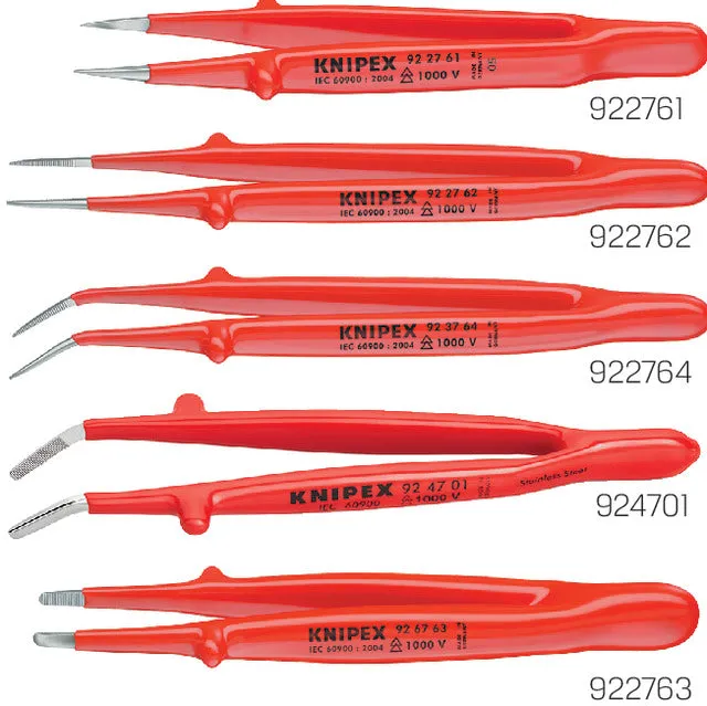 Pince à épiler de précision KNIPEX, isolée