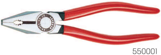 Pince combinée KNIPEX, polie avec poignées recouvertes de plastique