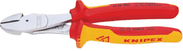 Pince coupante latérale VDE KNIPEX, chromée avec gaine multicouche