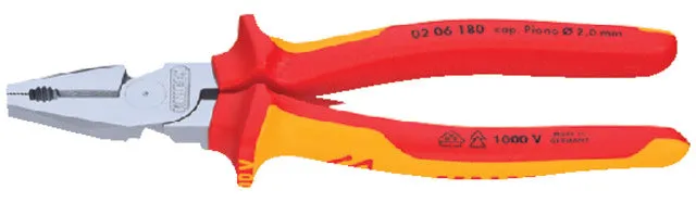 Pince combinée de force VDE KNIPEX, chromée avec gaine multicouche