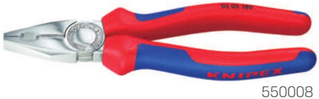 Pince combinée KNIPEX, chromée avec gaine multicouche