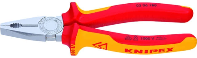Pince combinée VDE KNIPEX, chromée avec gaine multicouche