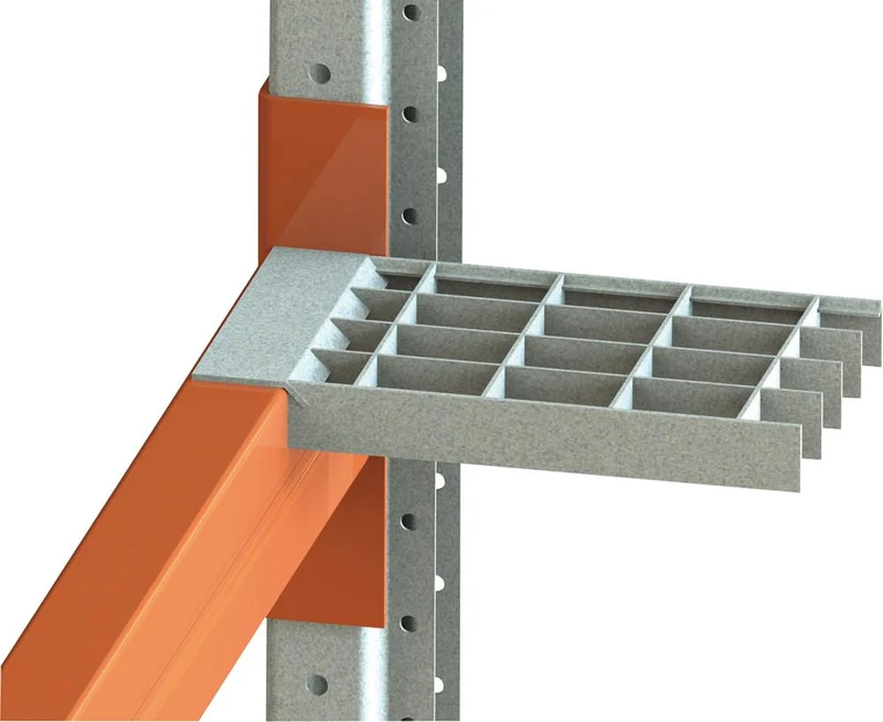 Plancher en caillebotis META REGALBAU, MW60x40mmB2700xP1100mm TS 35x2 mm Charge de palette 500kg Meta MULTIPAL