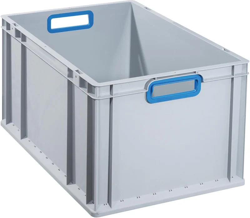EuroBox PRECITOOL, 632,600x400x320mmPoignée ouverte, gris/bleu