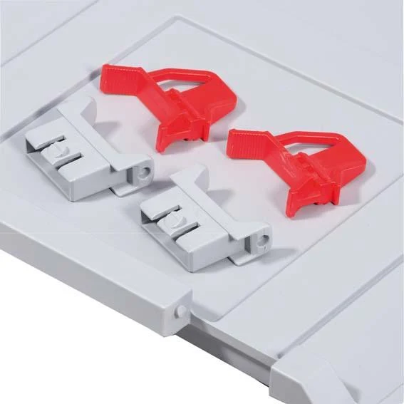 Accessoires pour ProfiPlus EuroBox PRECITOOL, serrure à charnière coulissante pour Eurobox, rouge