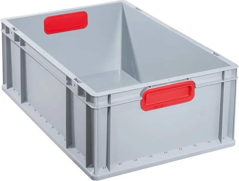 EuroBox PRECITOOL, 622,600x400x220mmPoignée fermée, gris/rouge