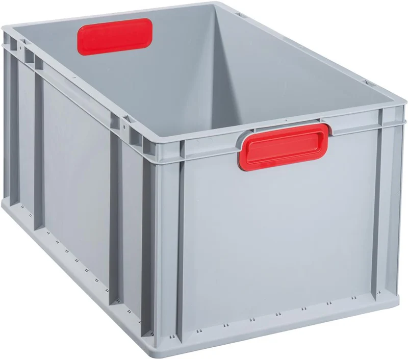 EuroBox PRECITOOL, 632,600x400x320mmPoignée fermée, gris/rouge