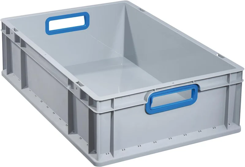 EuroBox PRECITOOL, 617,600x400x170mmPoignée ouverte, gris/bleu