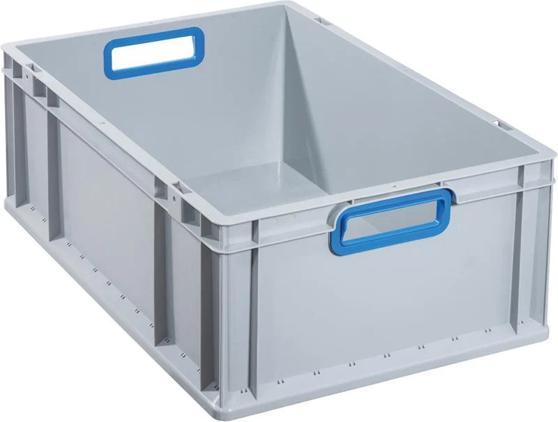EuroBox PRECITOOL, 622,600x400x220mmPoignée ouverte, gris/bleu
