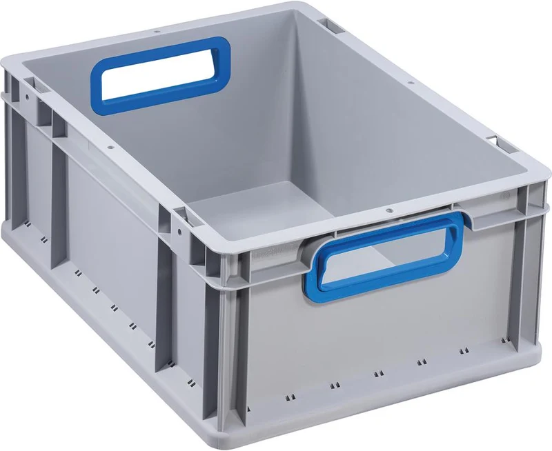 EuroBox PRECITOOL, 417,400x300x170mmPoignée ouverte, gris/bleu