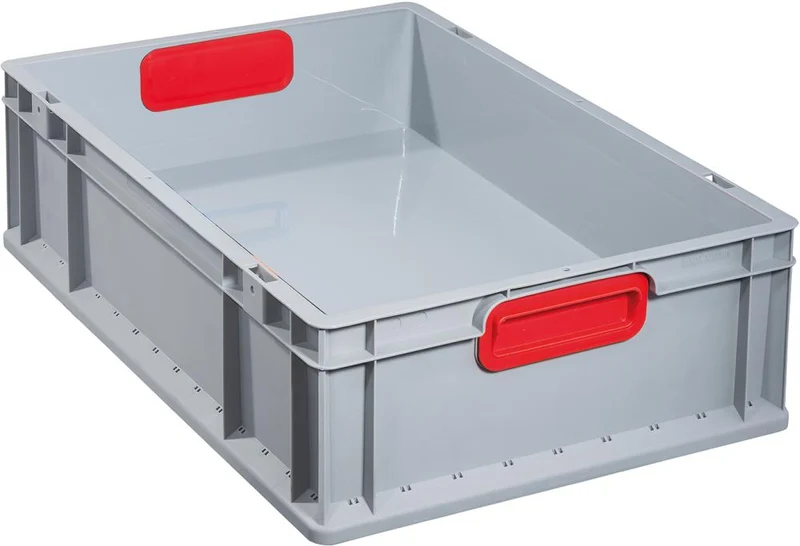 EuroBox PRECITOOL, 617,600x400x170mmPoignée fermée, gris/rouge