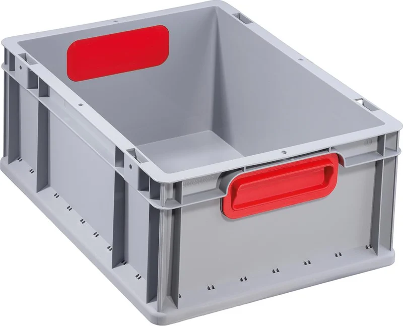 EuroBox PRECITOOL, 417,400x300x170mmPoignée fermée, gris/rouge