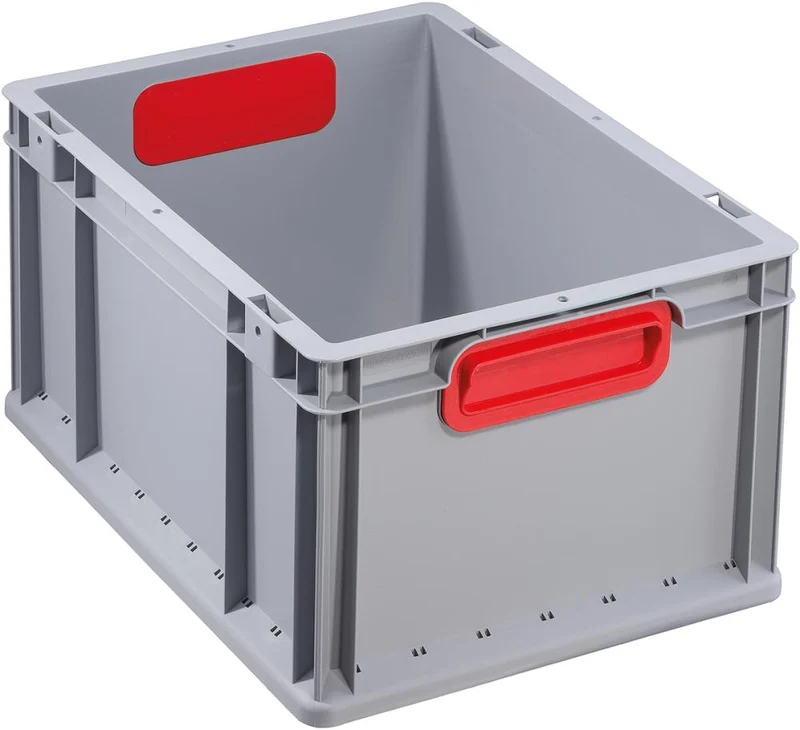 EuroBox PRECITOOL, 422,400x300x220mmPoignée fermée, gris/rouge