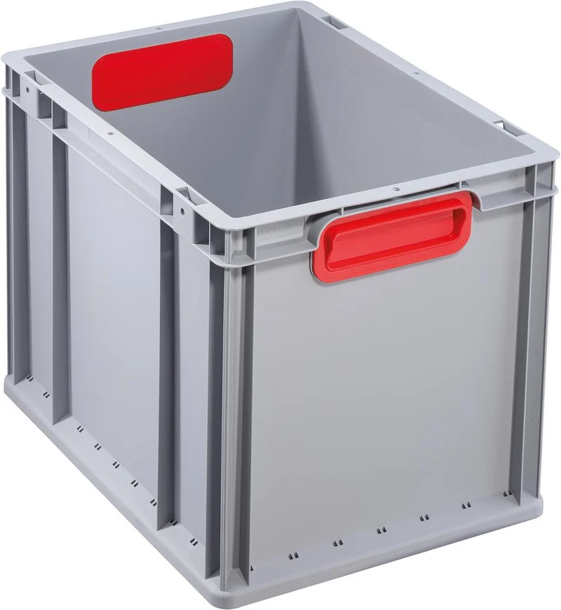 EuroBox PRECITOOL, 432,400x300x320mmPoignée fermée, gris/rouge