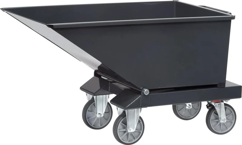 Benne basculante FETRA, 250l L713xP1359xH780 mm RAL 7016 Capacité de charge 750kg