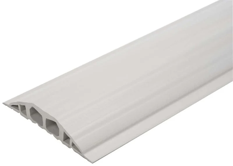 Pont de câbles industriel NEUTRE, L1500xP200xH35 mm 2 chambres D25 mm PVC gris clair
