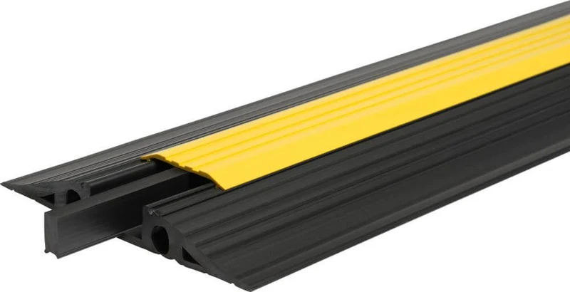 Pont de câbles NEUTRE, Vario L1000xP350 mm noir/jaune 3 chambres H25xL38 mm ou 1 chambre H70xL38 mm