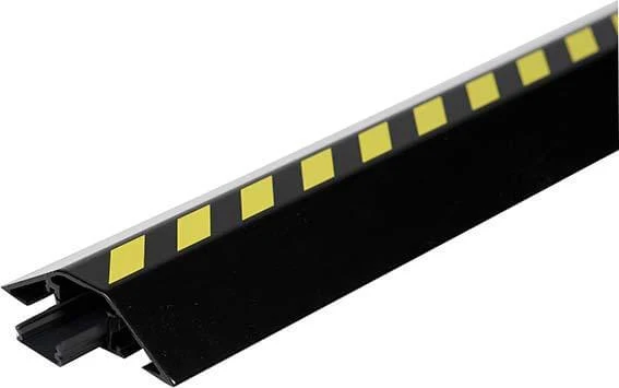 Pont de câbles NEUTRE, aluminium L1500xP80xH20 mm 1 chambre H16xL18 mm noir/jaune