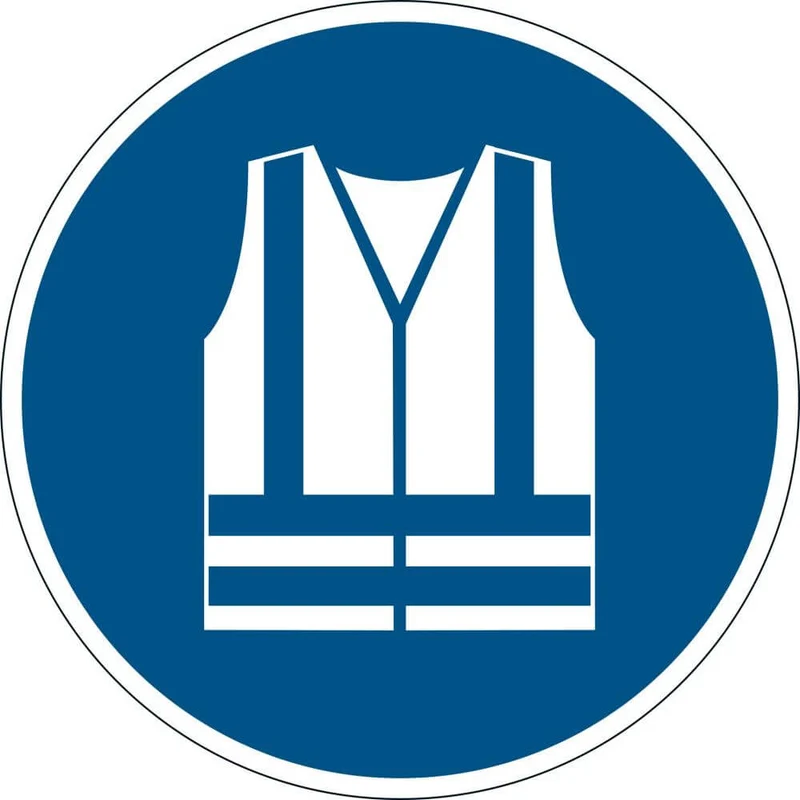 Panneau de sécurité DURABLE, utiliser un gilet de sécurité D 430 mm, autocollant