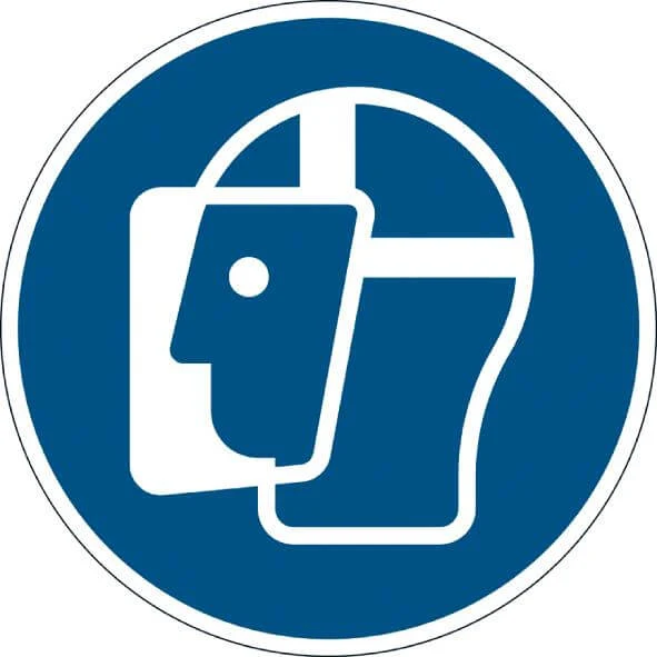 Autocollant obligatoire DURABLE, "Protection du visage" Ø430mm amovible
