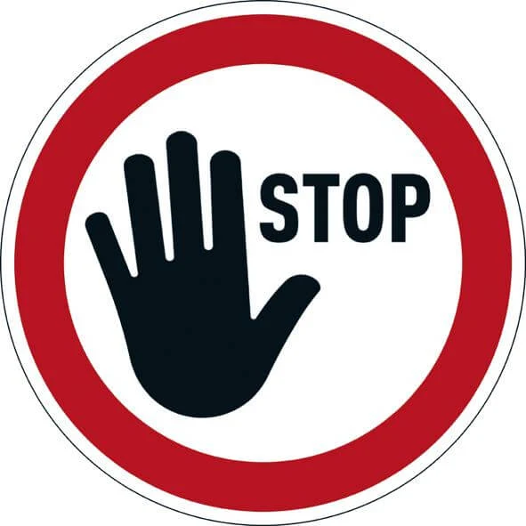 Autocollant d'interdiction DURABLE, "STOP" Ø430mm amovible