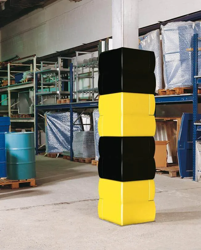 Profil de protection de pilier ASECOS, 240 PE noir UE 2 pcs.