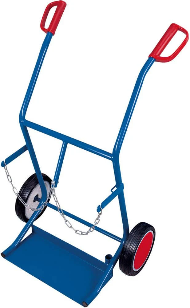 Chariot porte-bouteilles en acier VARIOFIT, 100 kg, 2x20 l, roues en caoutchouc VarioFit