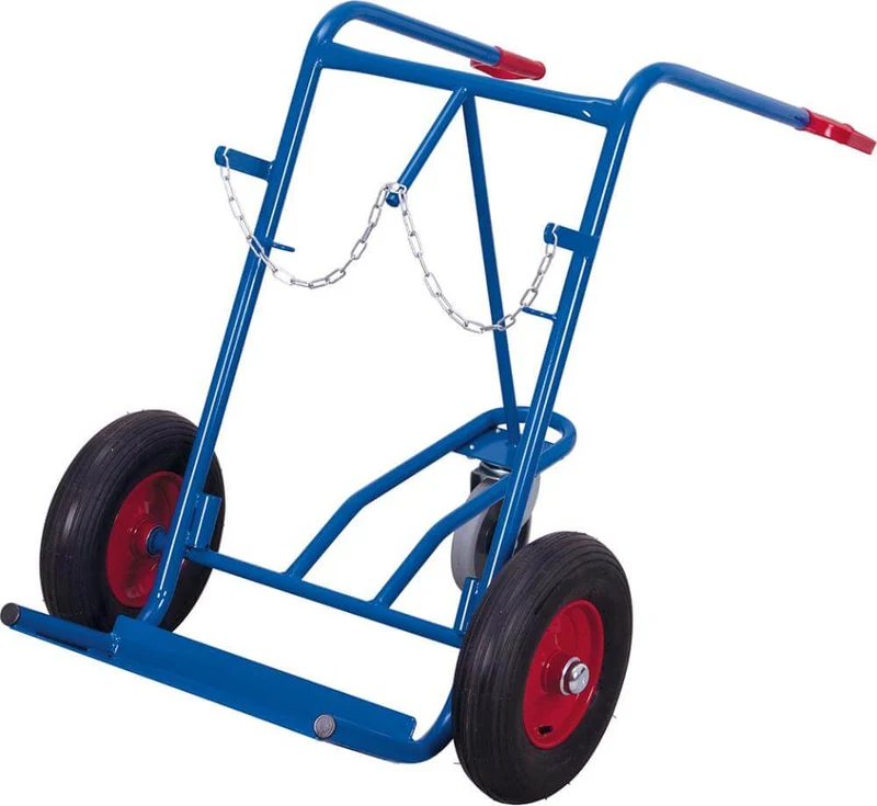 Chariot porte-bouteilles en acier VARIOFIT, 150 kg, 2 bouteilles d'air de 40-50 l, barres de support VarioFit