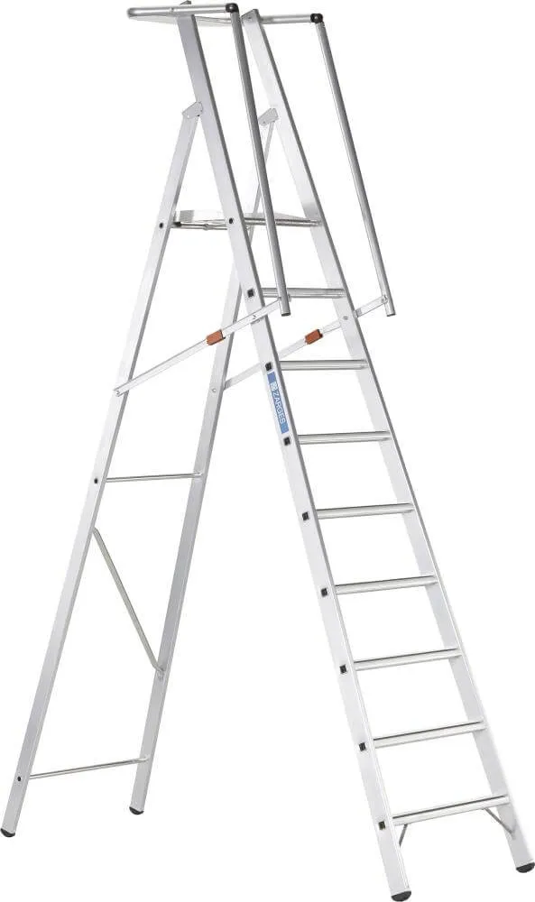 Escabeau à plateforme ZARGES, ZAP Safemaster S 9 marches Hauteur de plateforme 2,34 m Hauteur de travail 4,34 m