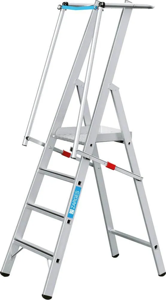 Escabeau à plateforme ZARGES, ZAP Safemaster S 4 marches Hauteur de plateforme 1,06 m Hauteur de travail 3,06 m