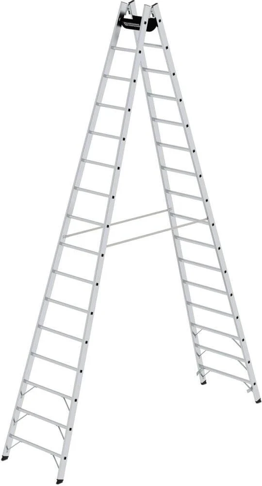 Échelle en aluminium MUNK, 2x16 échelons Longueur de l'échelle 4,63 m Hauteur de travail jusqu'à 5,95 m