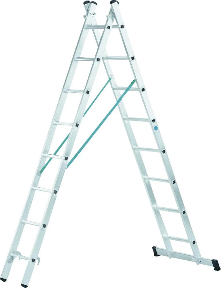 Échelle combinée ZARGES, Combimaster Plus X 2x8 échelons Longueur maximale de l'échelle 4,10 m Hauteur de travail 4,90 m ZARGES