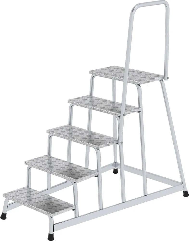 Podium de travail en aluminium MUNK, avec main courante, fixe