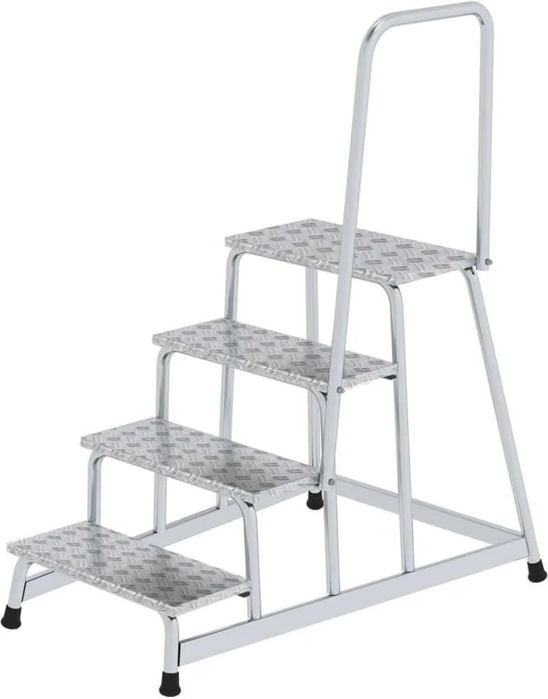 Podium de travail en aluminium MUNK, avec main courante, fixe