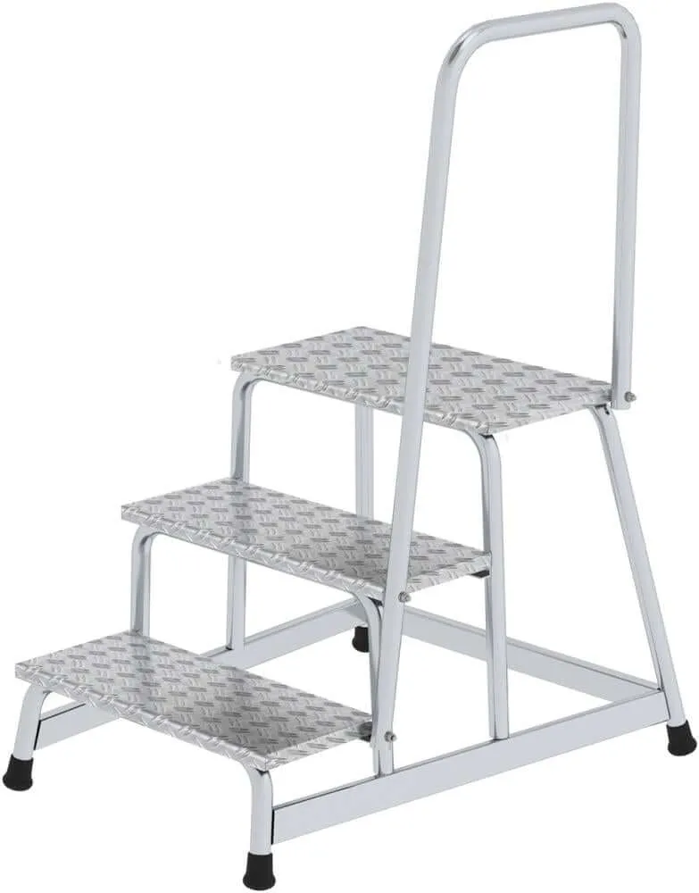 Podium de travail en aluminium MUNK, avec main courante, fixe