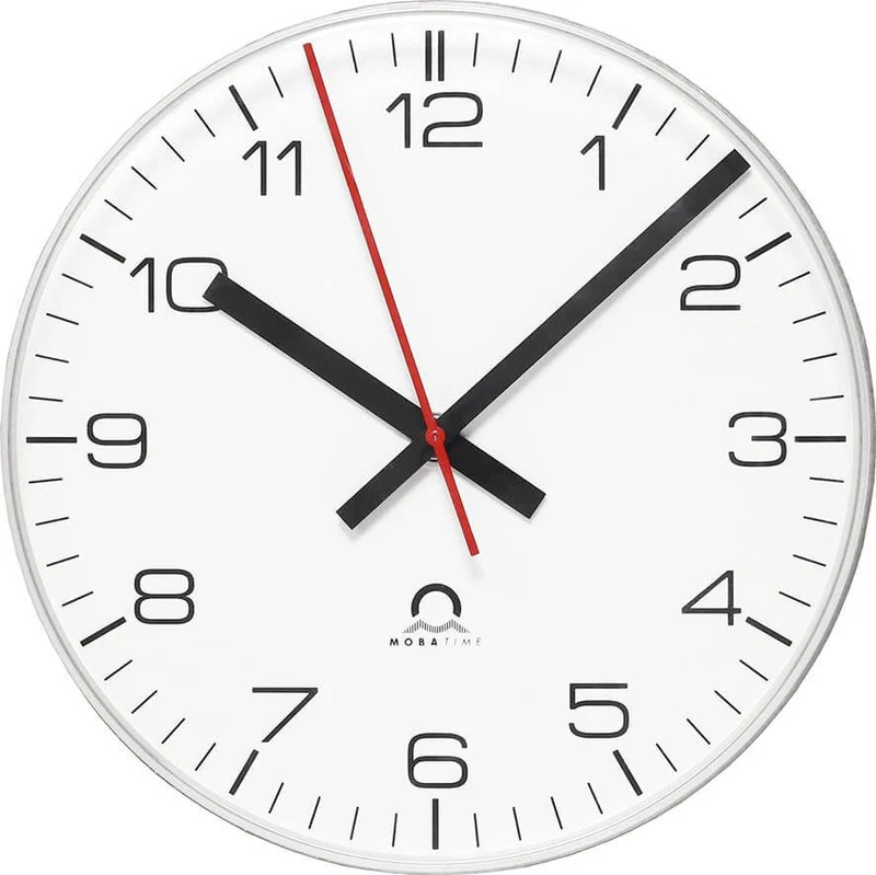 Horloge murale radio-pilotée BÜRK MOBATIME, D 300 mm Chiffres arabes Mobatime