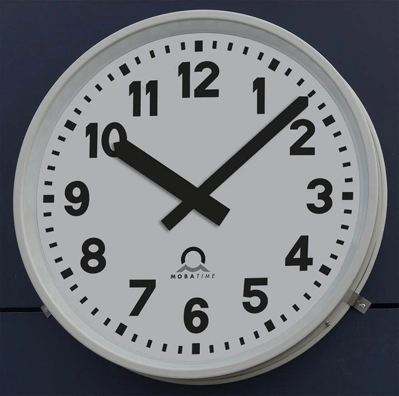Horloge murale extérieure BÜRK MOBATIME, FLEXLINE Ø 60 cm Cadran chiffres arabes