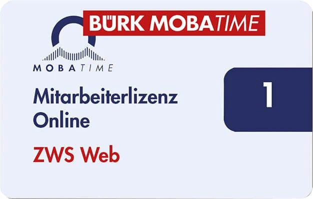 BÜRK MOBATIME, licence Web ZWS Enregistrement du temps de base en ligne