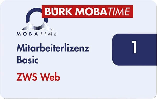 BÜRK MOBATIME, licence Web ZWS Enregistrement du temps de base