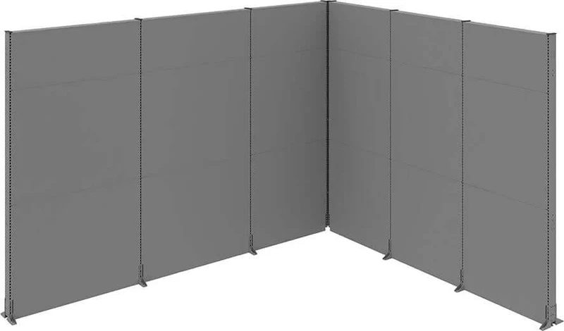 Coin acoustique OTTO KIND, L 3630 x P 3130 x H 2000 mm, combinaison d'angle RAL 7037