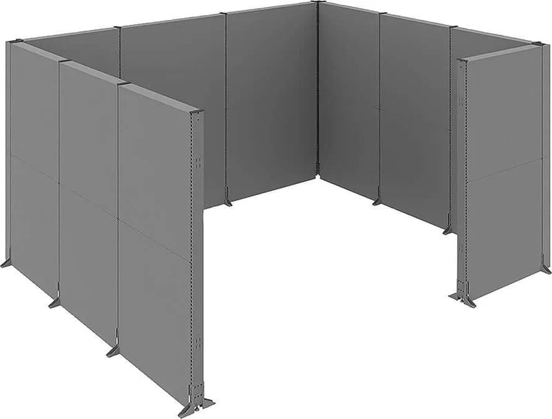 Cabine acoustique OTTO KIND, L 3730 x P 3230 x H 2000 mm, RAL 7037