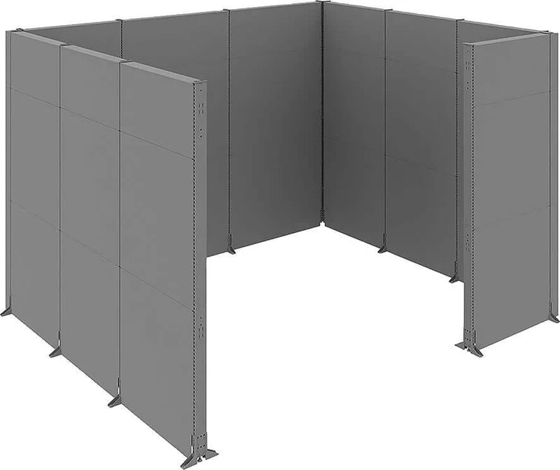 Cabine acoustique OTTO KIND, L 3730 x P 3230 x H 2500 mm, RAL 7037