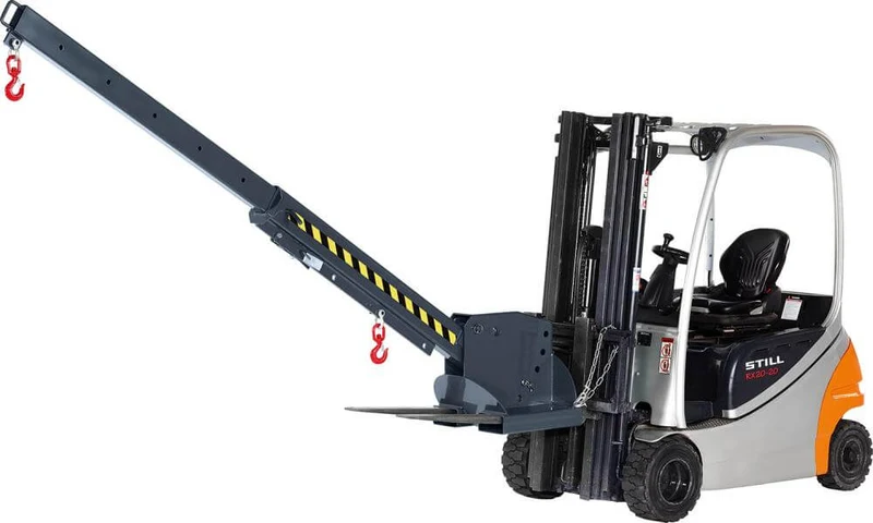 Bras de grue NEUTRE, type RKT-8, extensible 6 fois, 8000 kg, réglable 5 fois, 2260-3760, RAL 7016, gris anthracite
