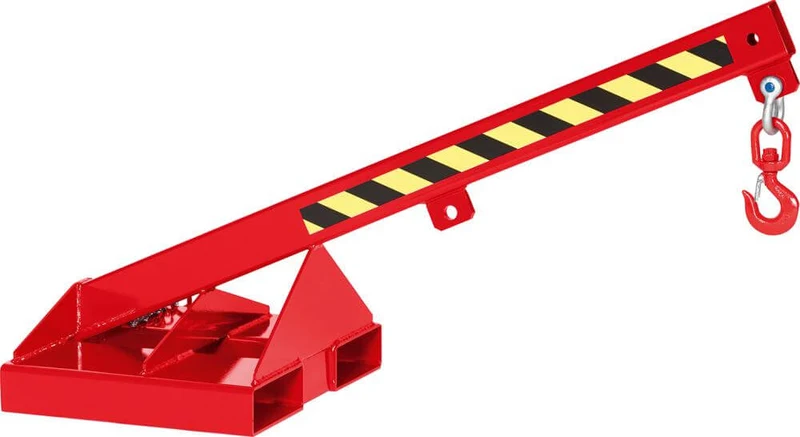 Bras de charge NEUTRE, type RLH-1 1000 kg, inclinaison 25° max. 1390 mm, rouge feu RAL 3000